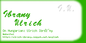 ibrany ulrich business card